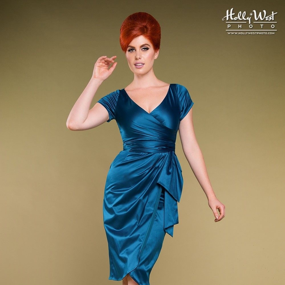 Pinup girl clothing Ava dress turquoise
